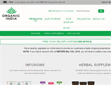 Tablet Screenshot of organicindia.com